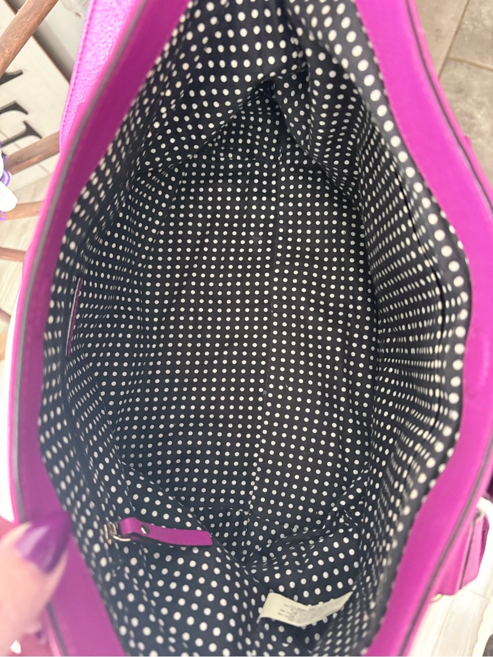 KATE SPADE ♠️ Vibrant Magenta Leather Satchel: see callouts - Picture 6 of 14